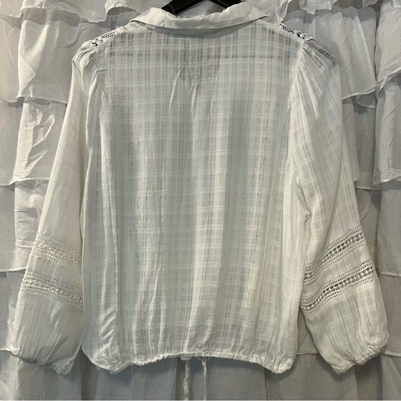 NWT American Rag Long Sleeve Western Bohemian Pheasant Lace Top - Size Small - Picture 5 of 7